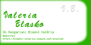valeria blasko business card
