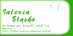 valeria blasko business card